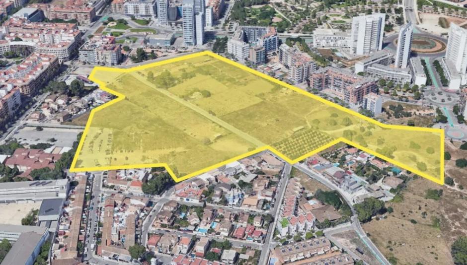 Solar donde se construirá Parc Central III, el nuevo barrio de la localidad valenciana de Torrente