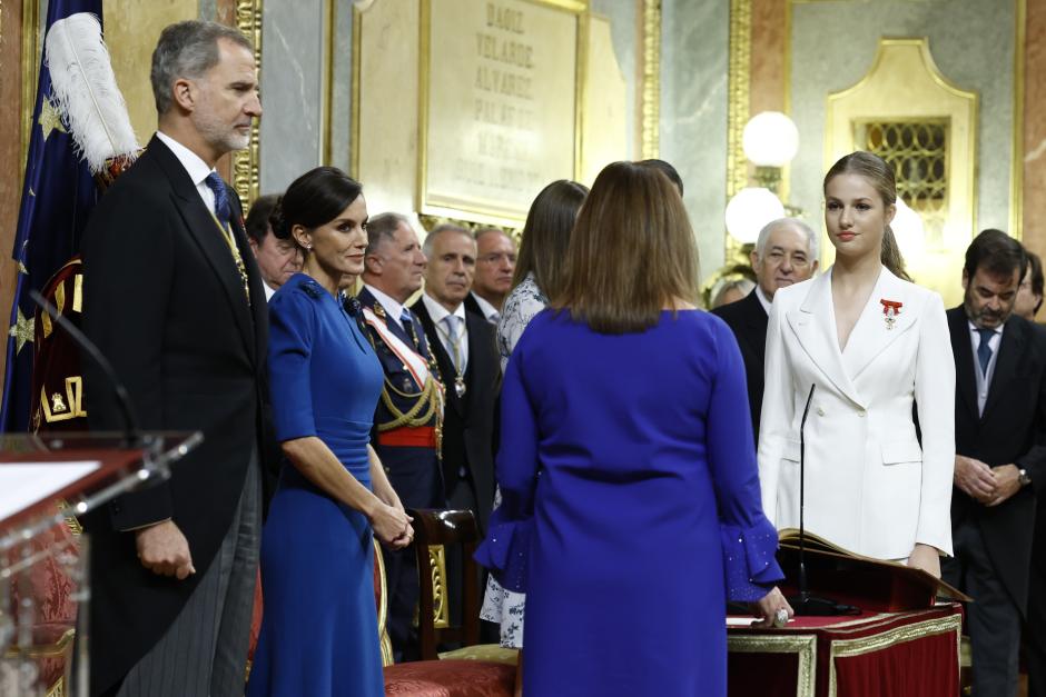 Princess of Asturias Leonor de Borbon during Constitution Pledge (Jura de la Constitucion) ceremony at Congress of Deputies in Madrid on Tuesday, 31 October 2023.