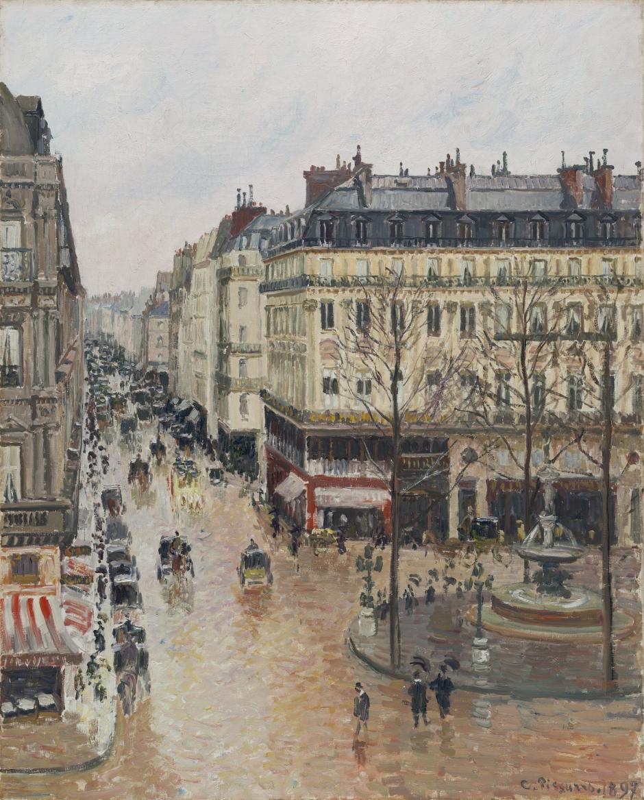 Rue Saint-Honoré por la tarde. Efecto de lluvia