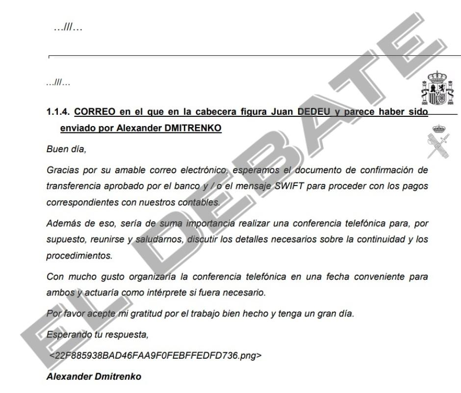Correos electrónicos intervenidos al entorno de Puigdemont (I)