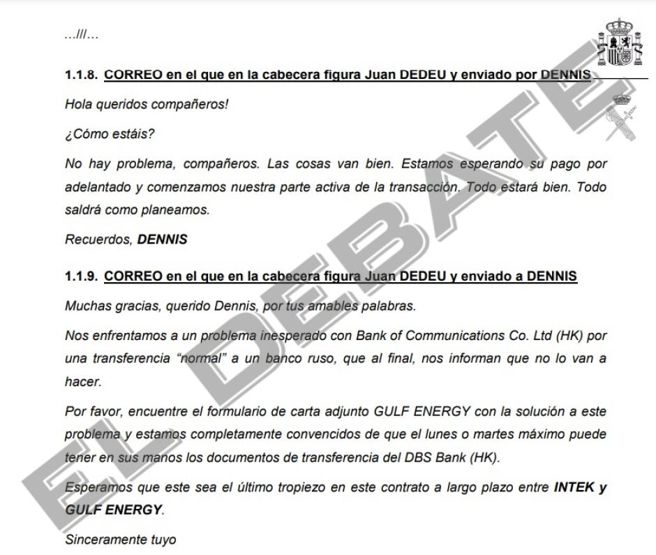 Correos electrónicos intervenidos al entorno de Puigdemont (II)