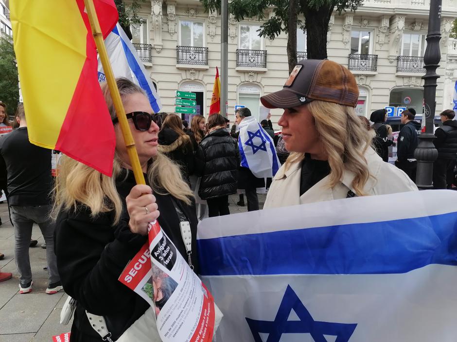 Avdá, una de las organizadoras de la manifestación frente a la embajada de Catar