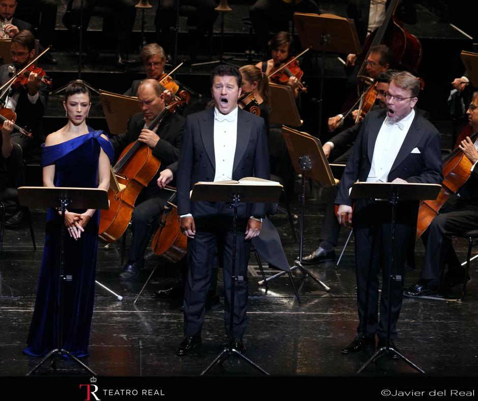 La soprano Corinne Winters, el tenor Piotr Baczala y el barítono Tomasz Konieczny