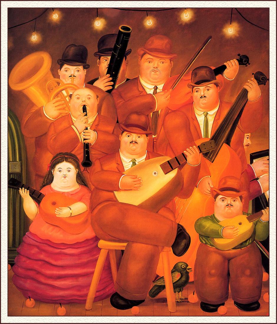 La obras 'The musicians', de Fernando Botero