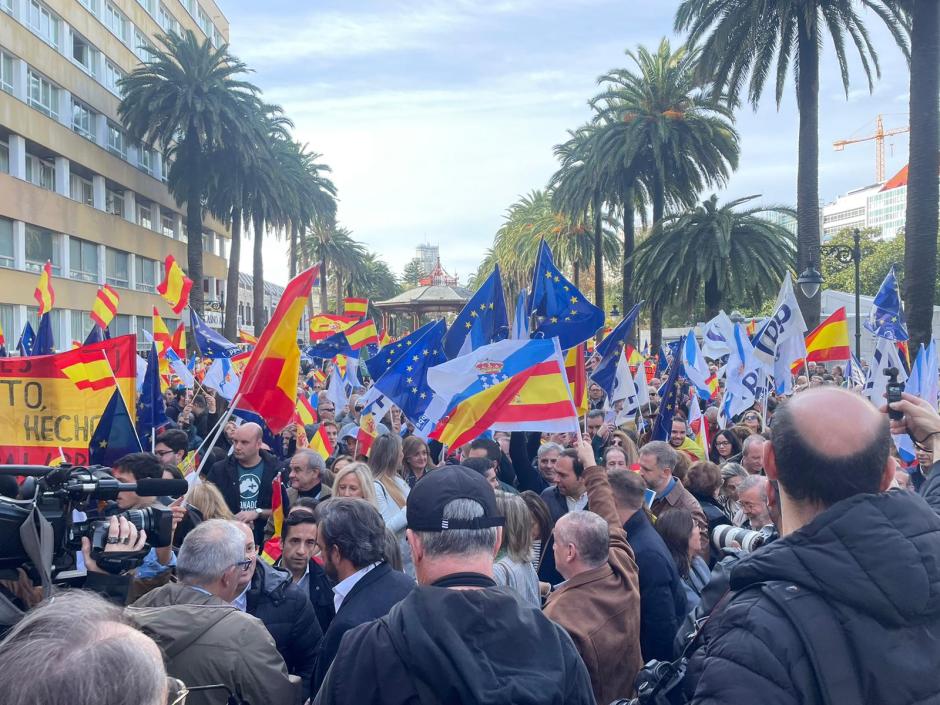 Manifestantes en Coruña