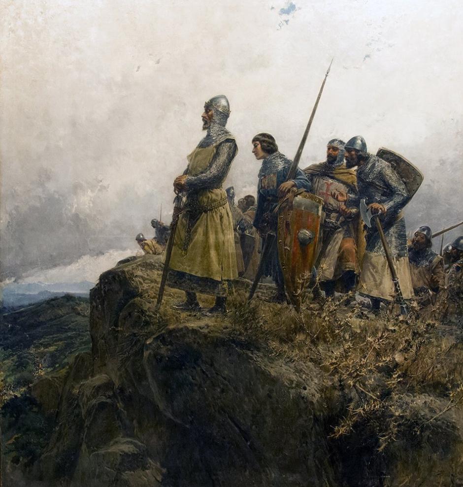 Pedro III de Aragón en el collado de las Panizas (1891), por Mariano Barbasán