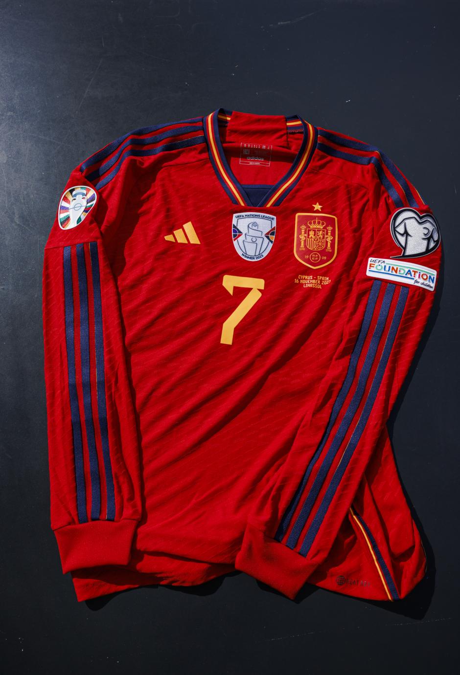 La novedad en la camiseta de la selección española por haber ganado la  Nations League