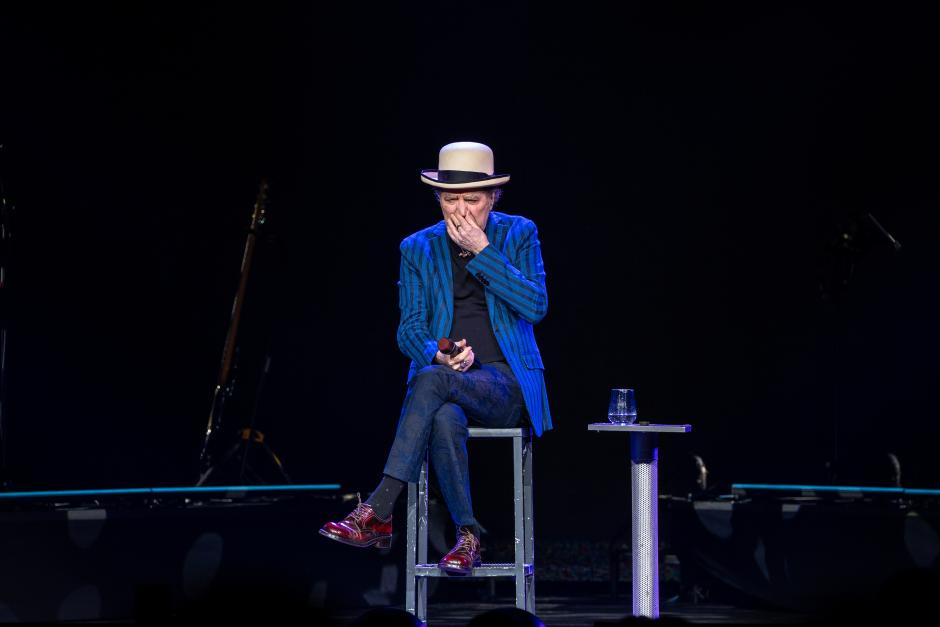 El cantautor español Joaquín Sabina en su concierto en el Madison Square Garden