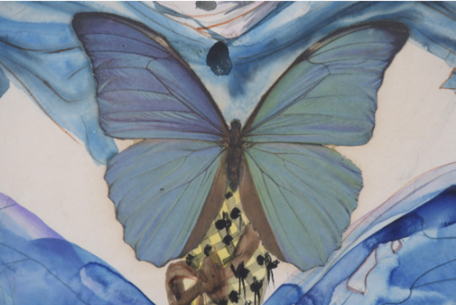 Detalle de 'Reina de Mariposas de Dalí
