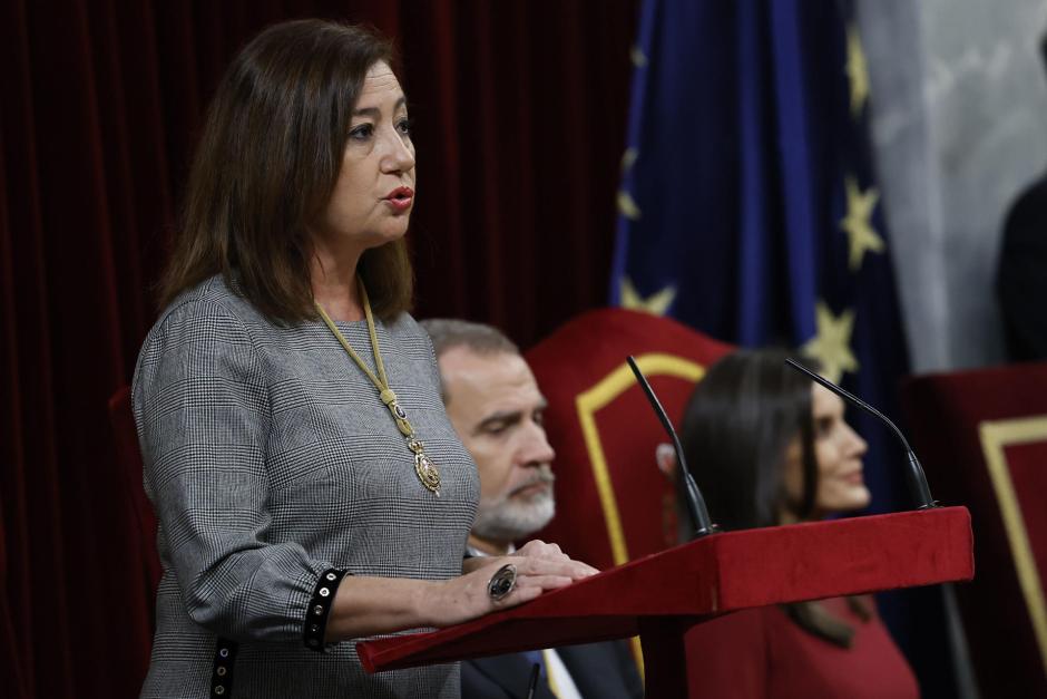 La presidenta del Congreso de los Diputados Francina Armengol interviene en la solemne apertura de la XV Legislatura,