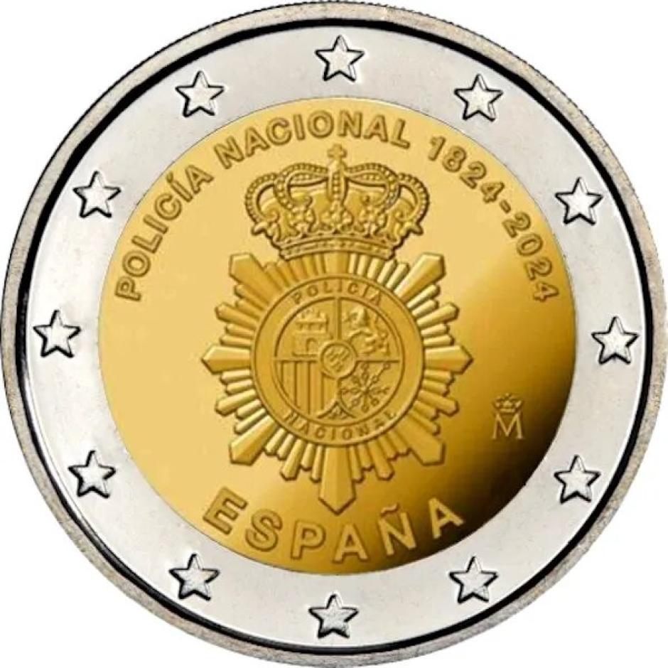 Moneda de 2 euros para la Policía Nacional