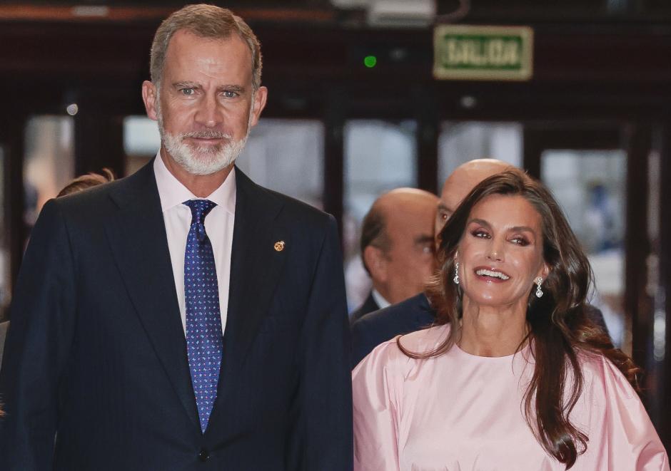 Spanish King Felipe VI and Queen Letizia during the celebration of the 31th edition of the concert of the Princess of Asturias Awards 2023 in Oviedo on Thursday, 19 October 2023.