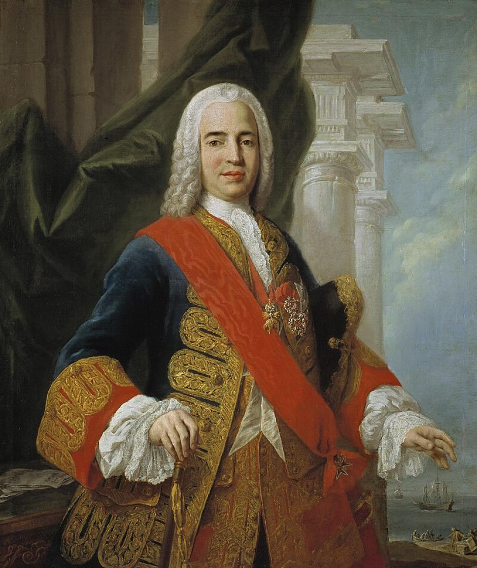 Zenon de Somodevilla y Bengoechea Marquis de Ensenada, cuadro de Jacopo Amigoni de 1750