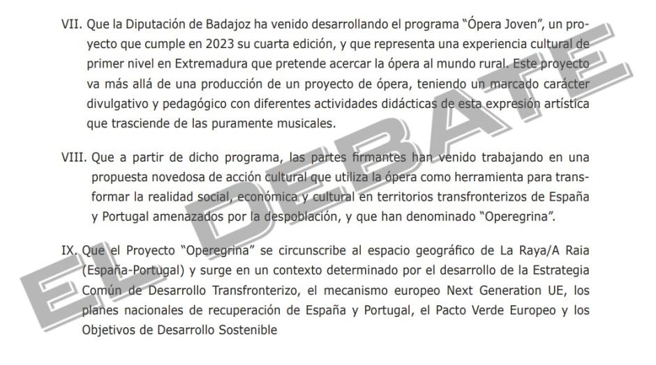 Acuerdo entre el Ministerio de Cultura y la Diputación de Badajoz (I)