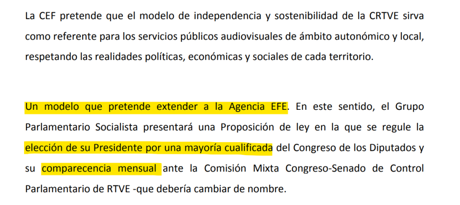 Esto decía el PSOE sobre la Agencia EFE en 2018