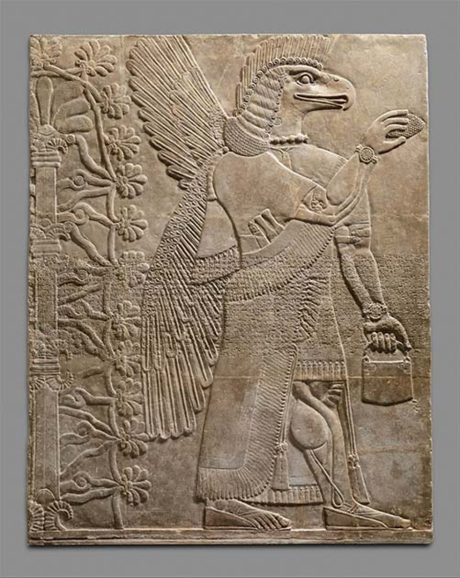 Bajo relieve asirio de Nimrud, ahora en el Metropolitan Museum de Nueva York