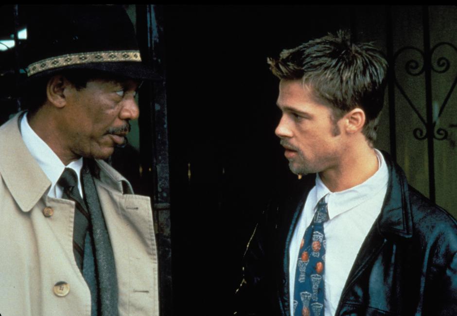 Morgan Freeman y Brad Pitt, protagonistas de Seven