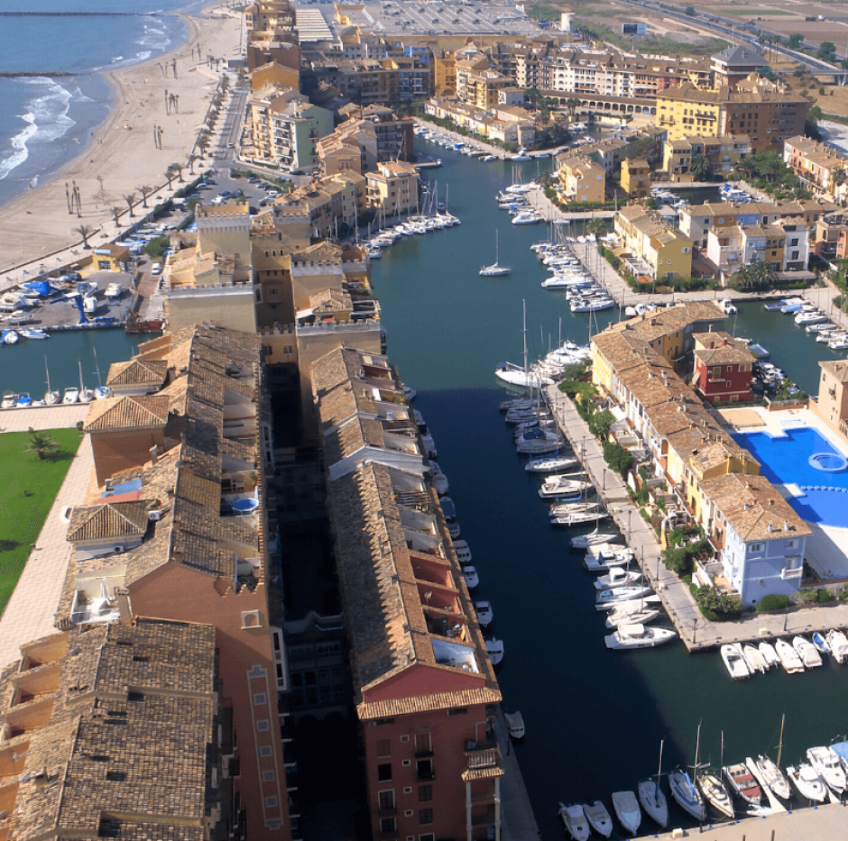 Imagen panorámica de Port Saplaya, en la localidad valenciana de Alboraya