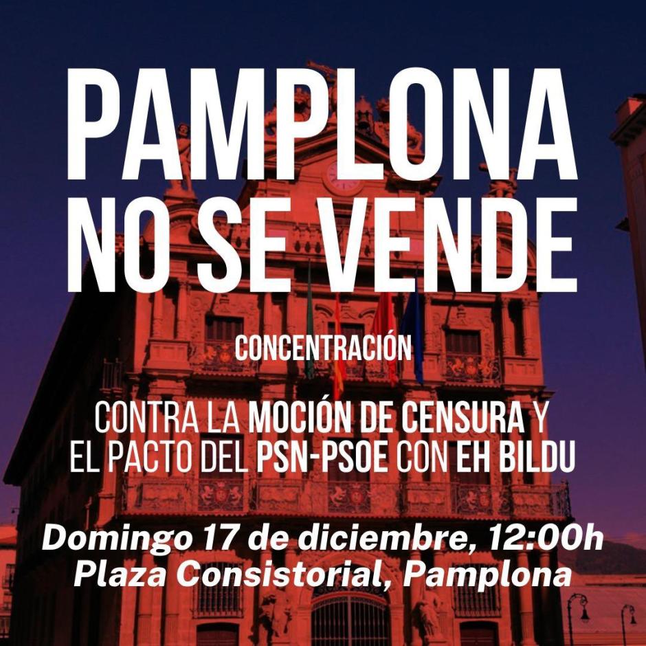 Cartel de la Manifestación en Pamplona