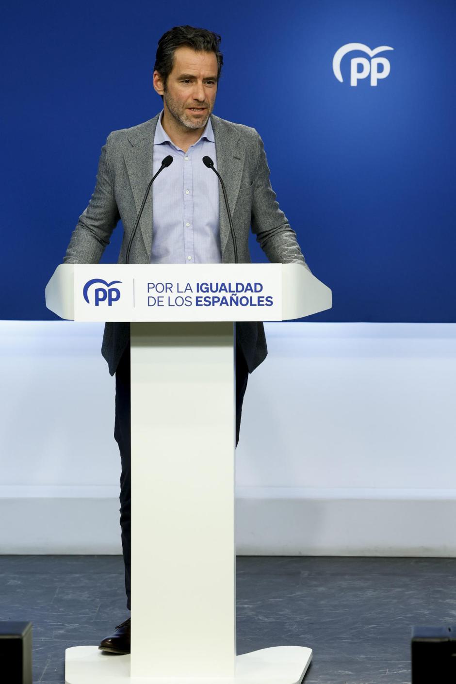 El portavoz nacional del Partido Popular Borja Sémper ofrece una rueda de prensa