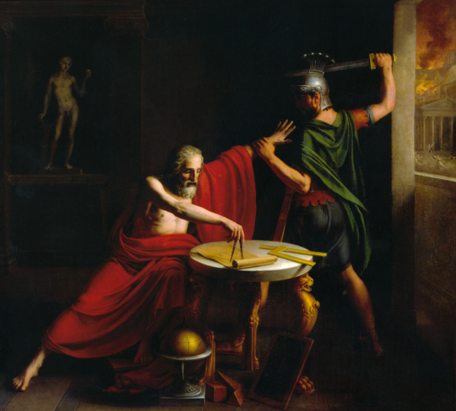 La muerte de Arquímedes (1815) de Thomas Degeorge