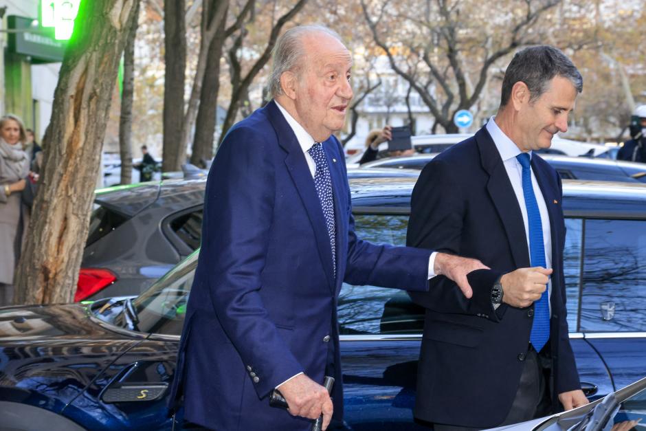 Emeritus King Juan Carlos I during 60 birthday of Elena de Borbon in Madrid on Wednesday December 20, 2023.