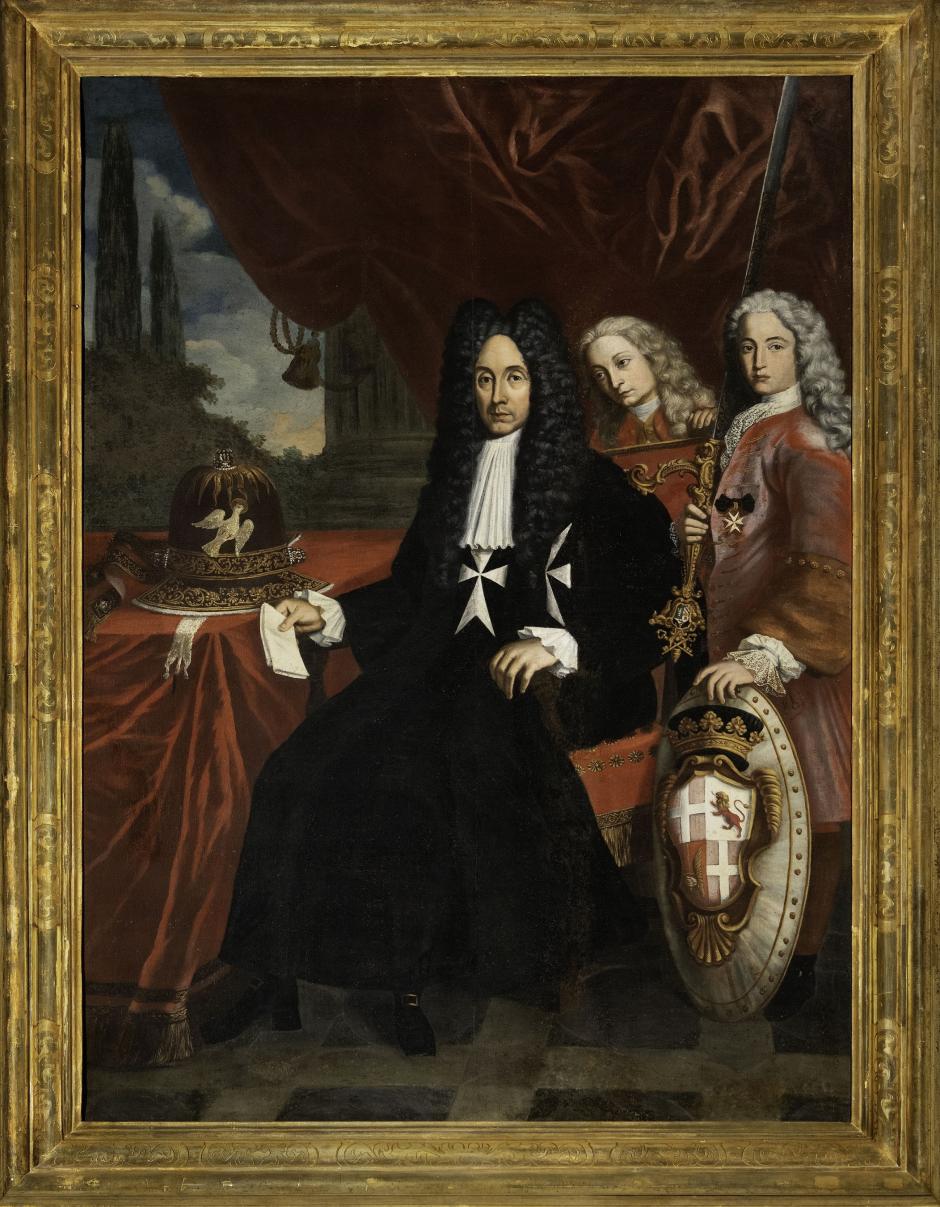 El Retrato del Gran Maestre Antonio Manoel de Vilhena con pajes