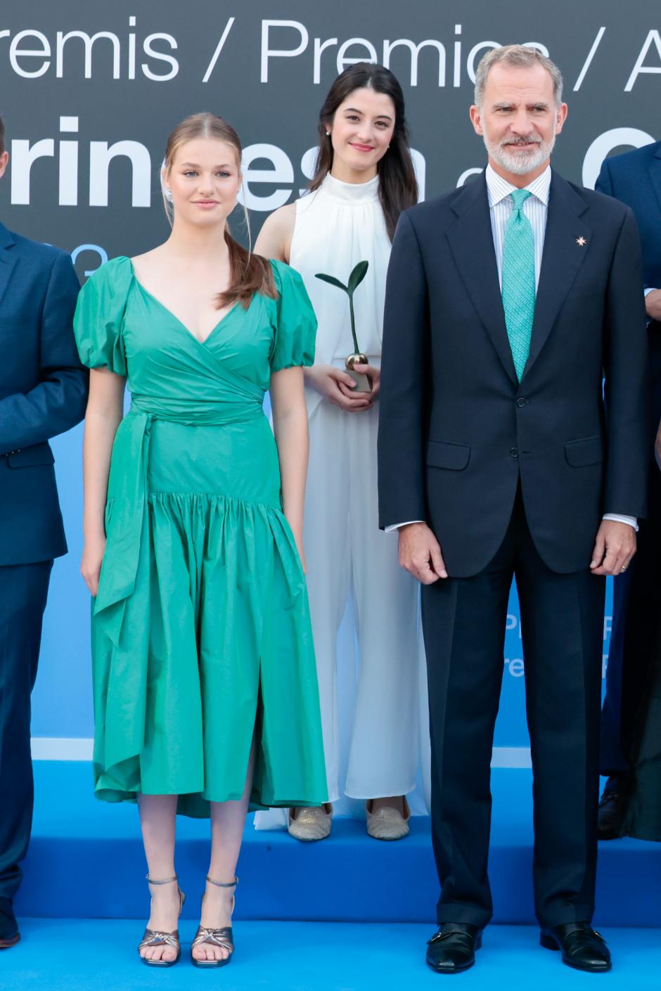 Spanish King Felipe VI and Princess Leonor de Borbon during Princess of Girona Foundation awards 2023 in Girona on Wednesday, 5 July 2023.