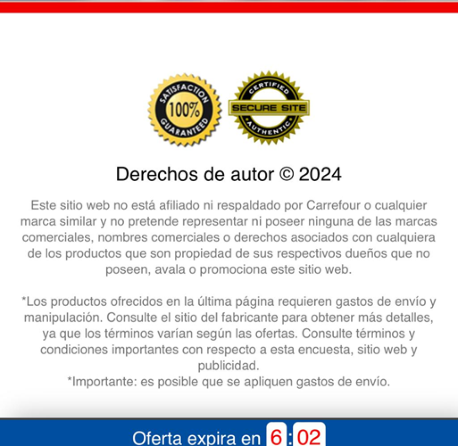 El mensaje que confirma que no se trata de Carrefour