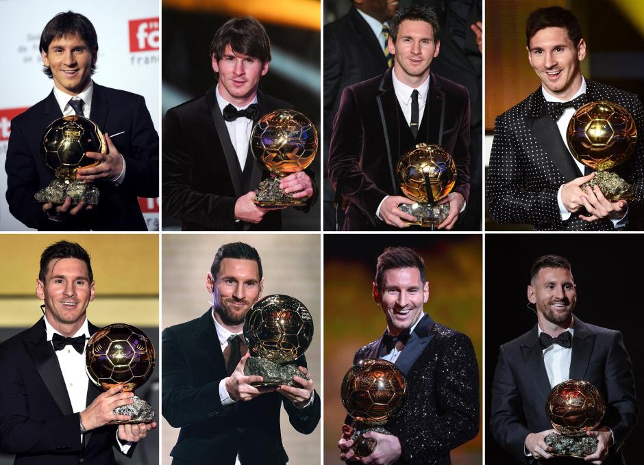 Leo Messi y sus ocho balones de oro