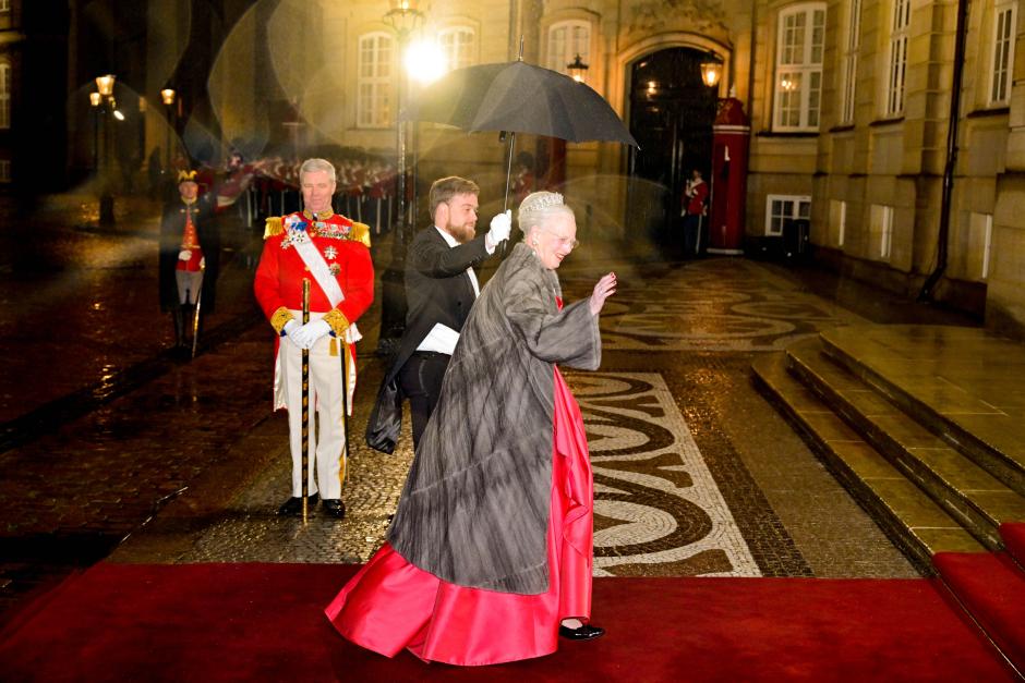 Queen Margrethe II of Denmark  attending annual New Years Dinner, Copenhagen, Denmark - 01 Jan 2024 *** Local Caption *** .