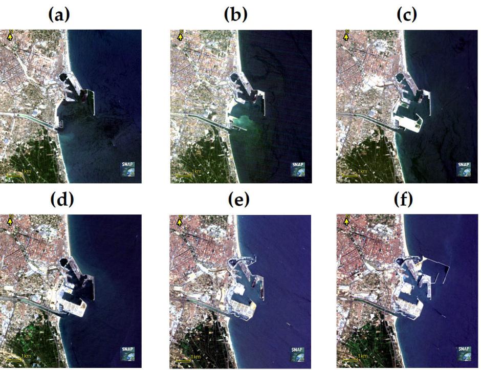 Imágenes satelitales que constatan la pérdida de arena de las playas del sur de Valencia