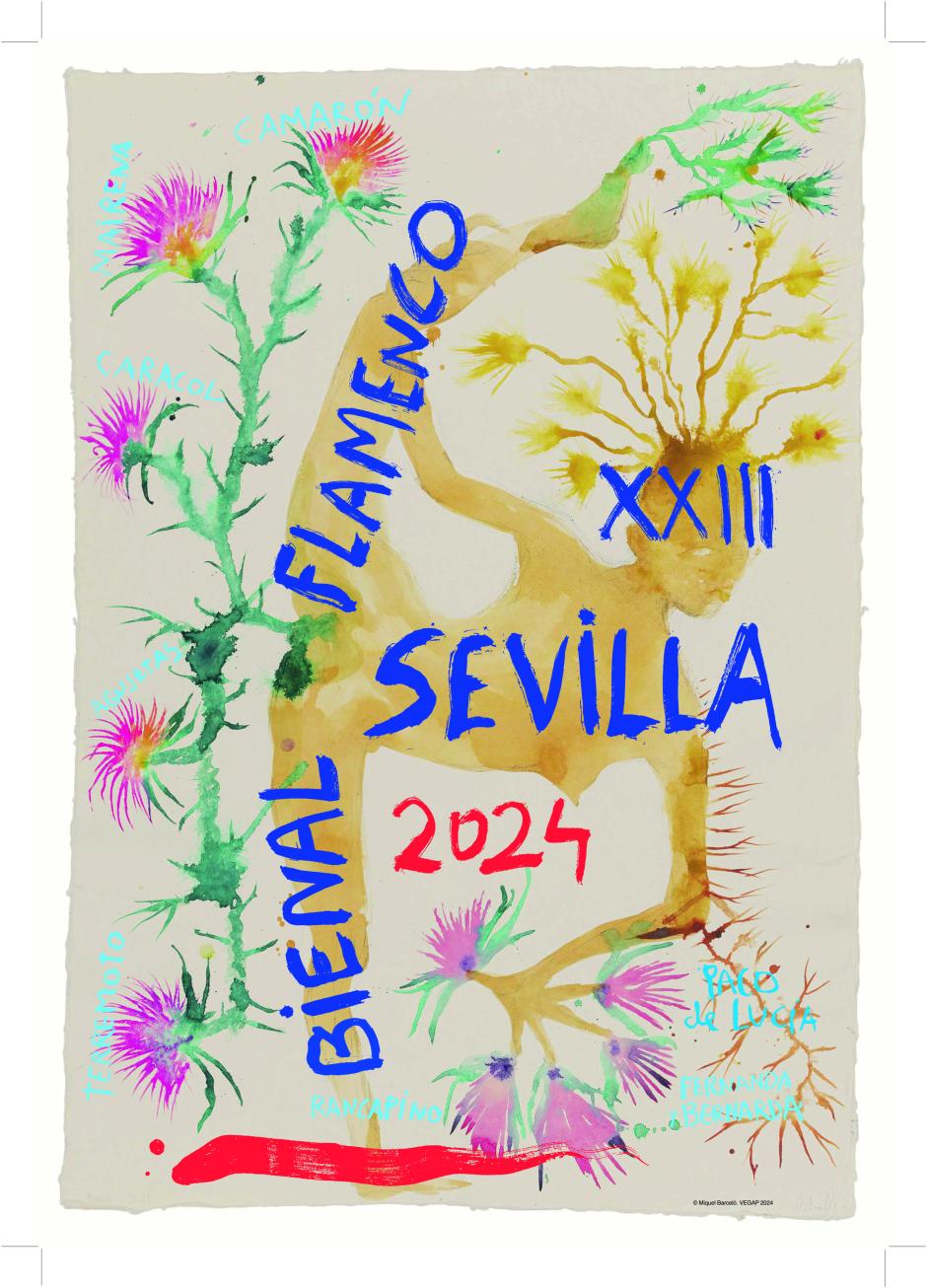 Cartel de la Bienal de Flamenco creado por Miquel Barceló