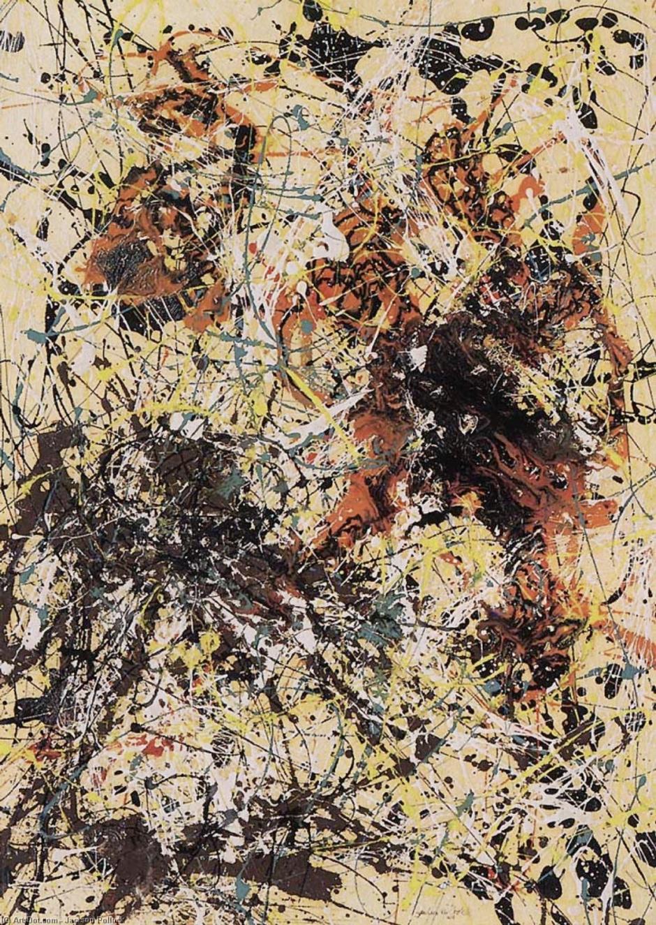 Esta obra supuso otro récord para el mundo del arte, puesto que era un cuadro que había estado expuesto en Estados Unidos y se vendió por cerca de 11 millones de euros en Christie's. Jackson Pollock empleó para él, de nuevo, la técnica de «goteo» y combinó colores como el blanco, el amarillo, el marrón o el negro, entre otros.