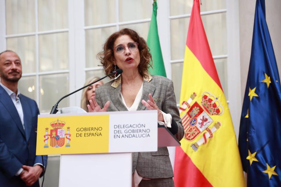 La vicepresidenta primera del Gobierno y ministra de Hacienda, María Jesús Montero, este viernes en Sevilla