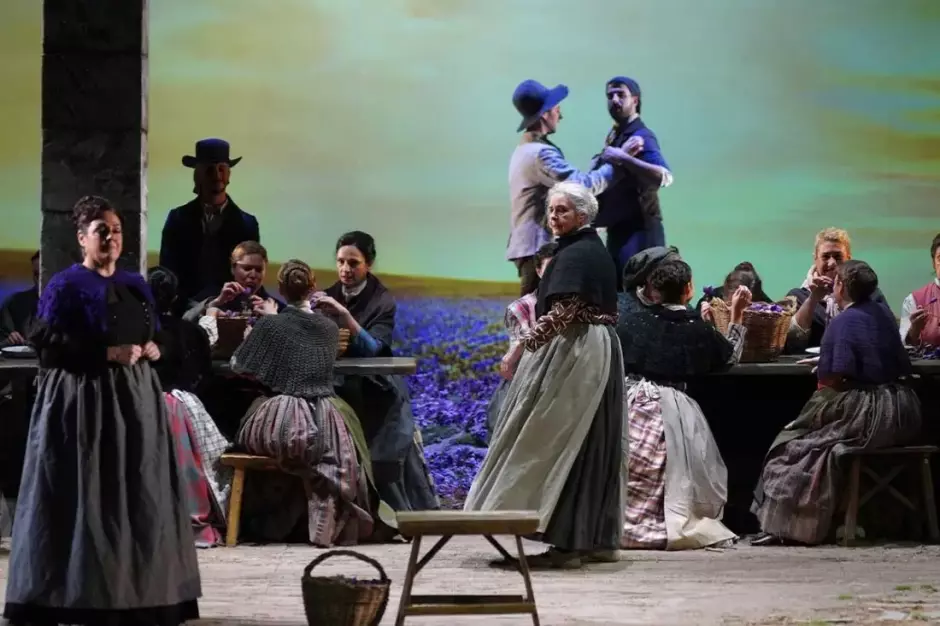 Imagen del estreno de 'La Rosa del azafrán', en el Teatro de la Zarzuela