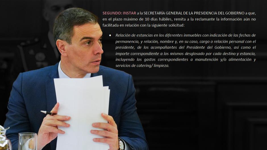 Montaje del presidente del Gobierno, Pedro Sánchez