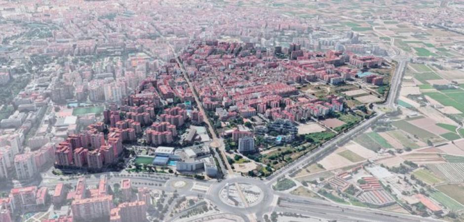 Recreación del proyecto de ampliación del barrio valenciano de Benimaclet