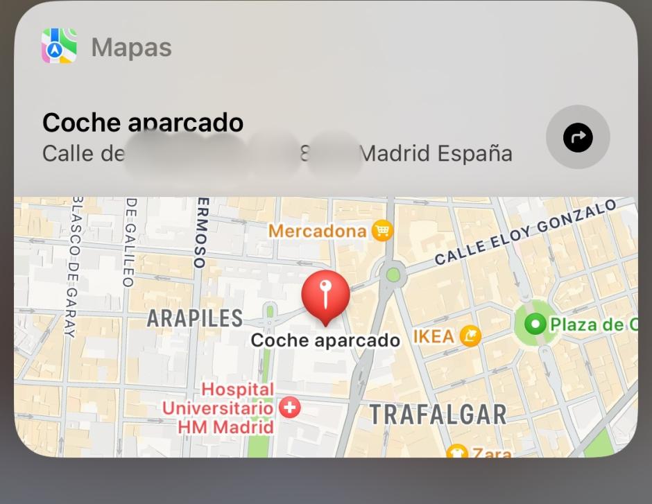 Así nos indica Siri dónde está aparcado el coche