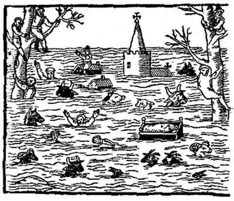 El 1 de febrero del año 1524, unos 20.000 pobladores londinenses abandonan sus hogares y se dirigen a terrenos más altos, en espera de la inundación que producirá el fin del mundo