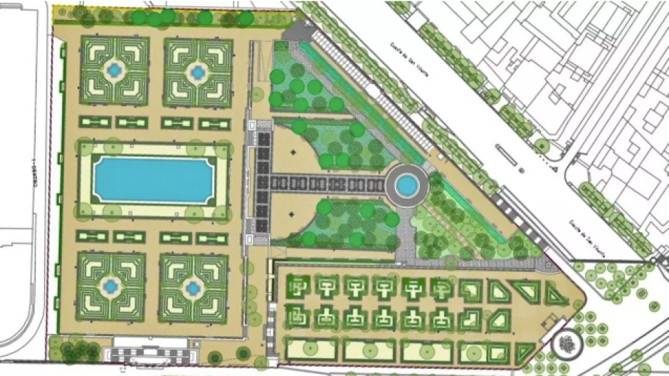 Mapa de los Jardines de Sabatini