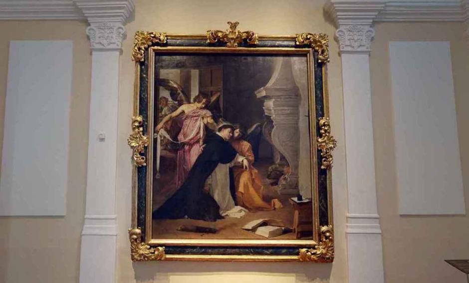 La Tentación de Santo Tomás de Aquino, cuadro de Velázquez expuesto en el Museo Diocesano de Orihuela, en Alicante