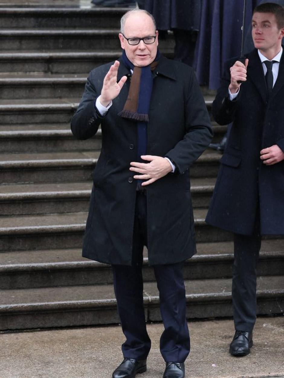 La Reina Sofía y Alberto de Mónaco, en el funeral de Víctor Manuel de Saboya en Turín