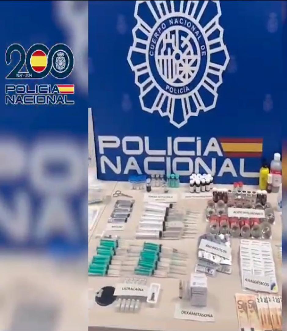 Material incautado por la Policía