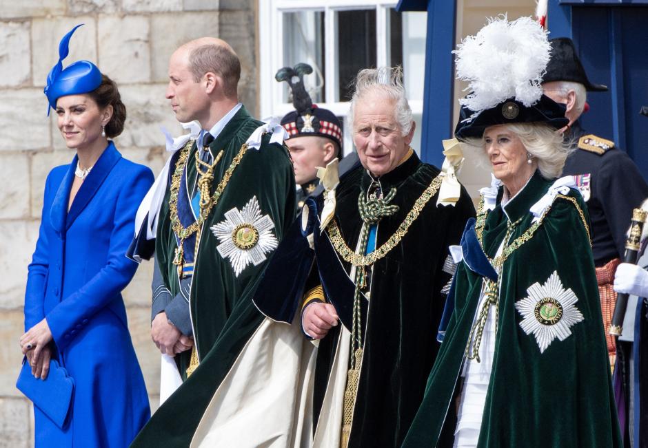 Britain's King Charles III, Queen Camilla , Prince William and Kate Middleton, Princess of Wales during ceremony in Scotland known as the National Service of Dedication and Thanksgiving in Edinburgh, Scotland, Britain July 5, 2023