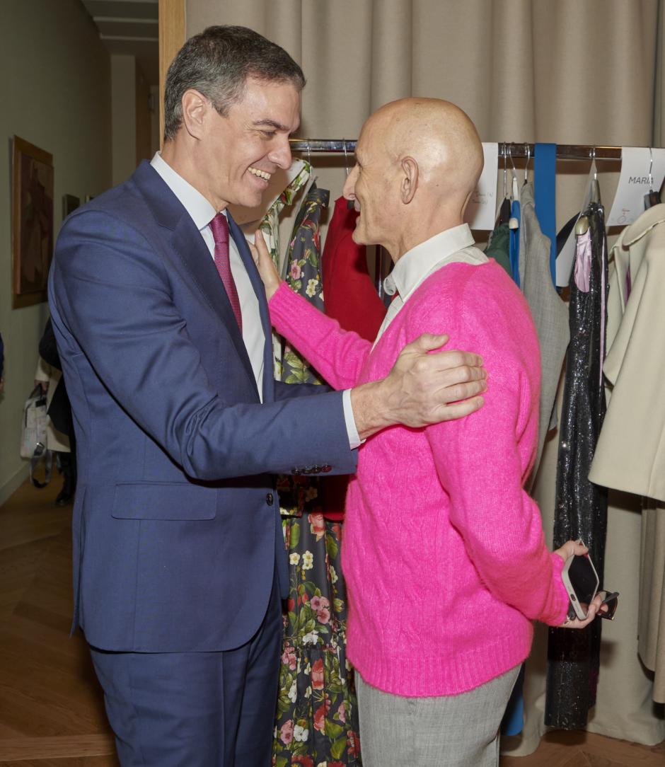 Pedro Sanchez, Begoña Gomez during presentation ModestoLombaCollection in Madrid on Tuesday, 13 February 2024
