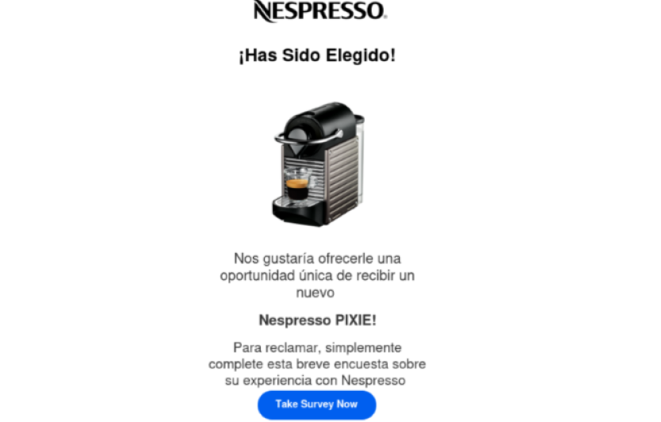 Nespresso no manda este tipo de mensajes