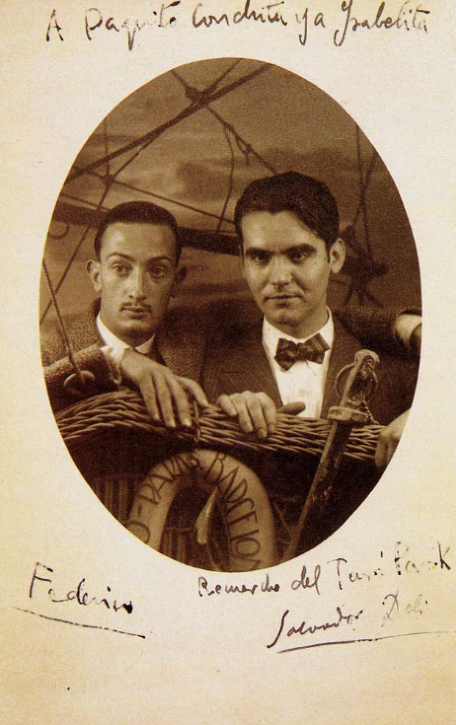 Fotografía de Dalí y Lorca en 1925