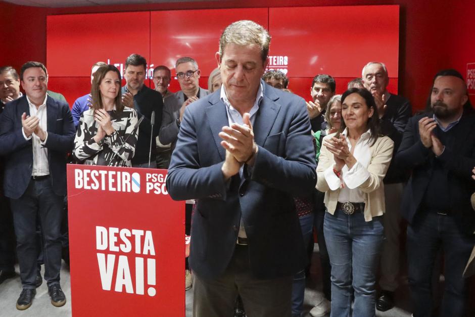 El candidato socialista a la presidencia de la Xunta, José Ramón Gómez Besteiro