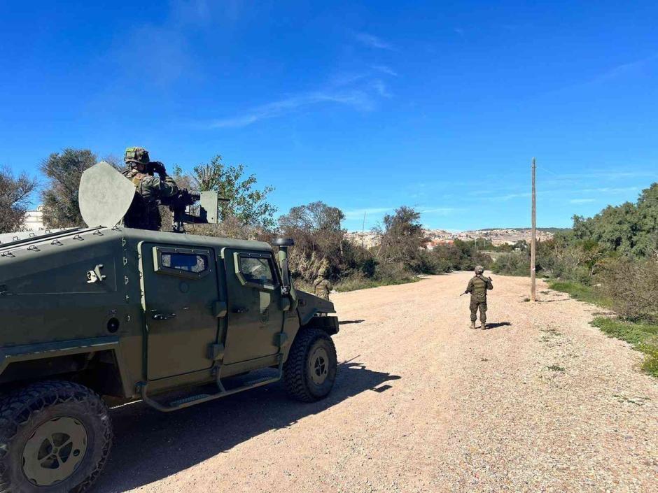 Unidades del Grupo de Regulares 52, Grupo Táctico Melilla, en misión de patrulla